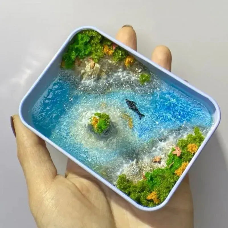 DIY marine landscape handmade model ornament crafted from bamboo for aquarium decoration