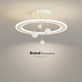 Modern simple style children's bedroom ceiling chandelier with pink and white light options
