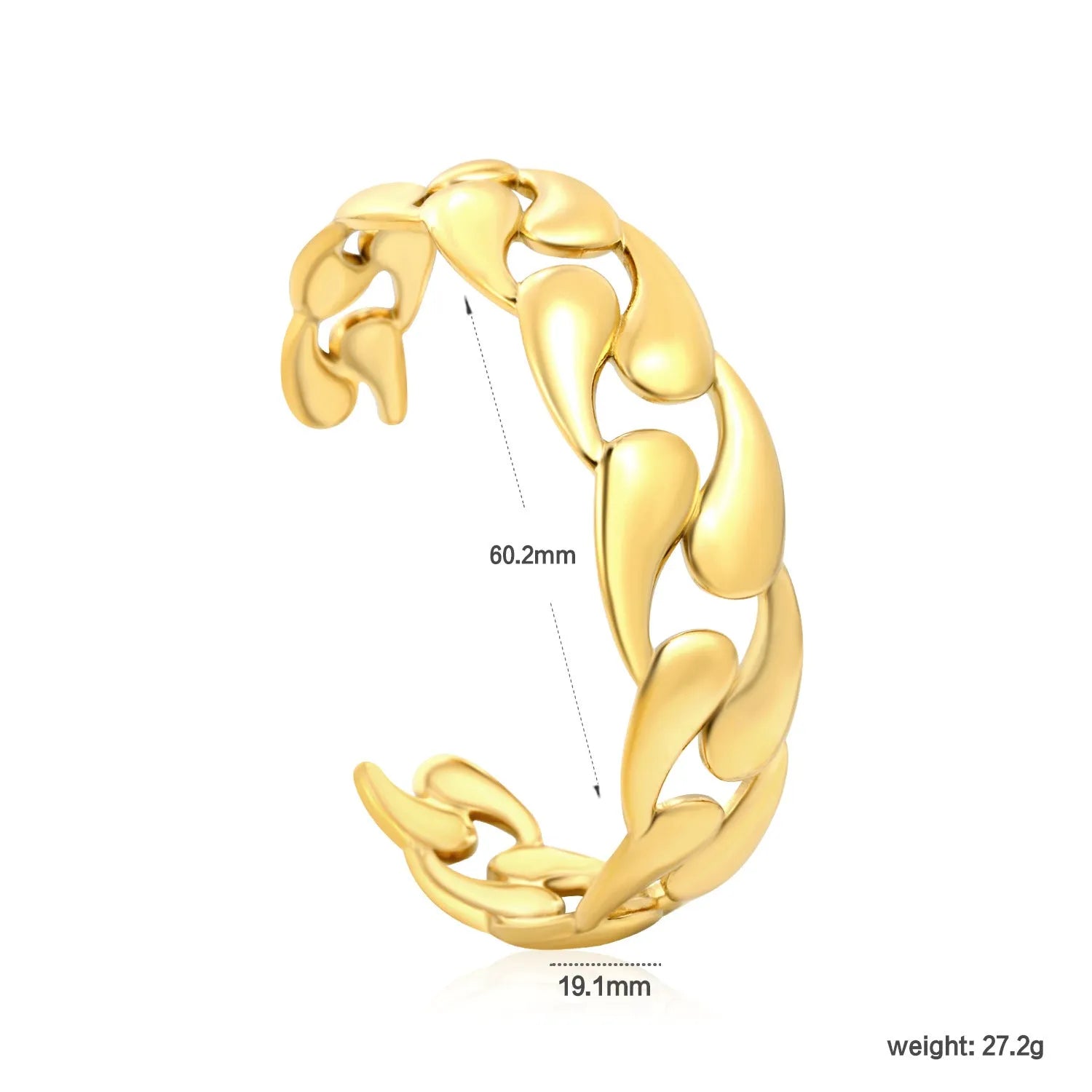 Advanced style stainless steel alloy bracelet in a minimalist European trend design on a wrist.