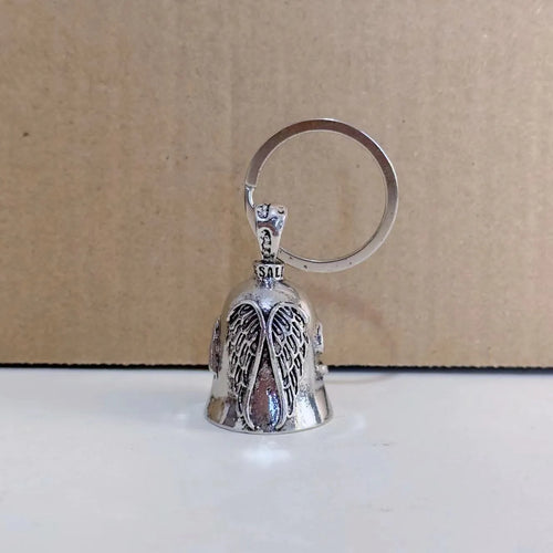 Vintage angel feather design necklace and keychain in electroplated alloy