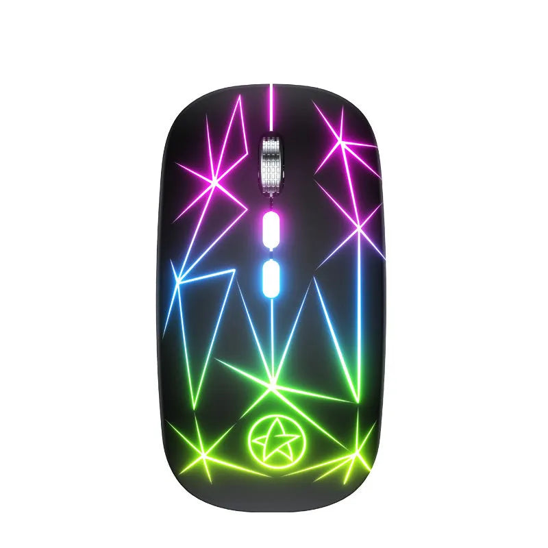 Wireless Bluetooth gaming mouse with luminous charging and metal scroll wheel in multiple colour options