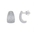 S925 sterling silver geometric stud commuter earrings with d-e colour grade