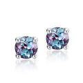 925 silver geometric round ear studs with Cultivate Alexander Stone for women