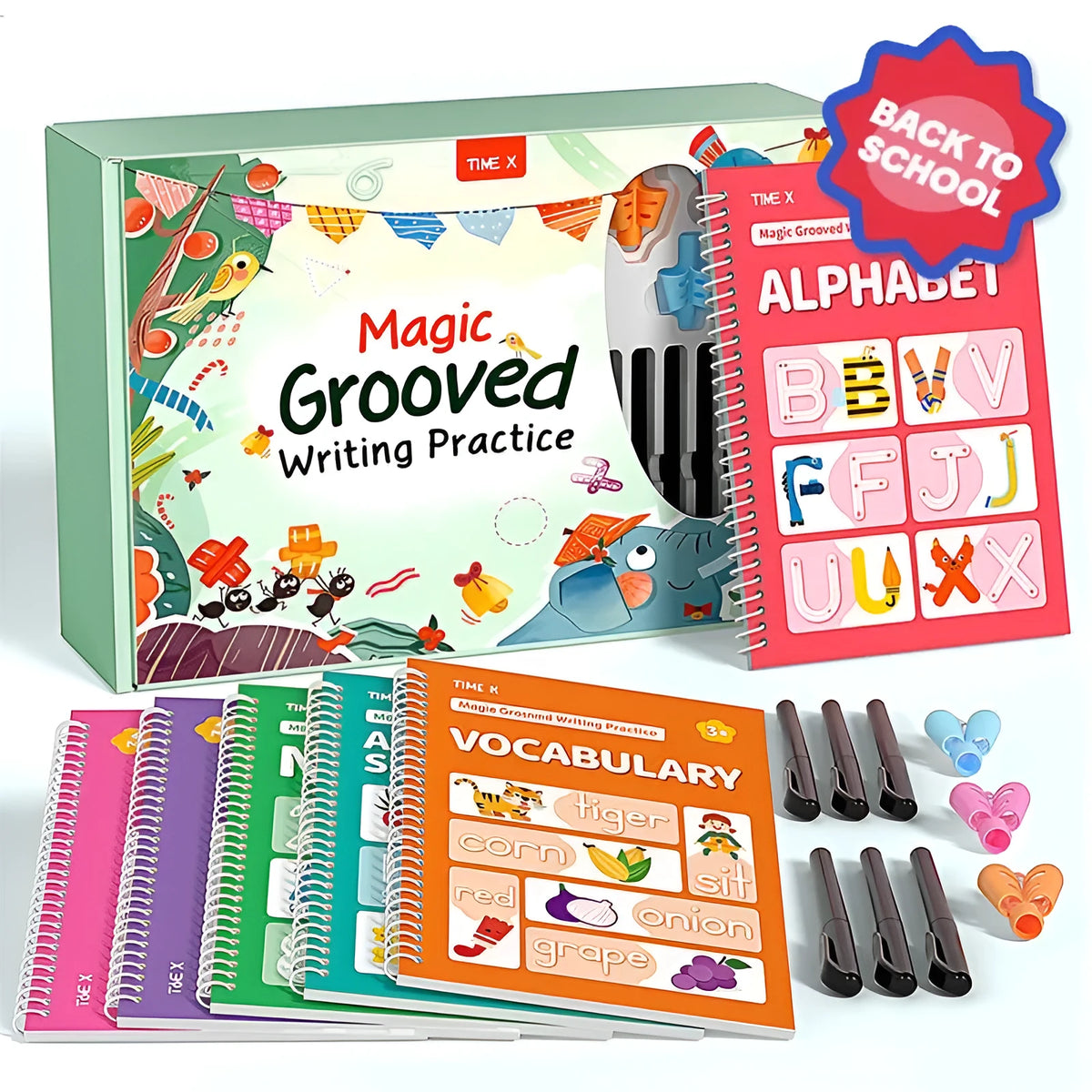 Children's word practice painting manual writing brace stationery set including pencil grip aid and stationery tools