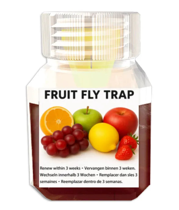 SK003 fruit fly bait liquid bottle with optional application funnel