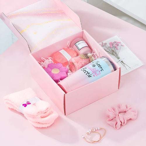 Soy wax aromatherapy candle bath set gift box showing modern design options.