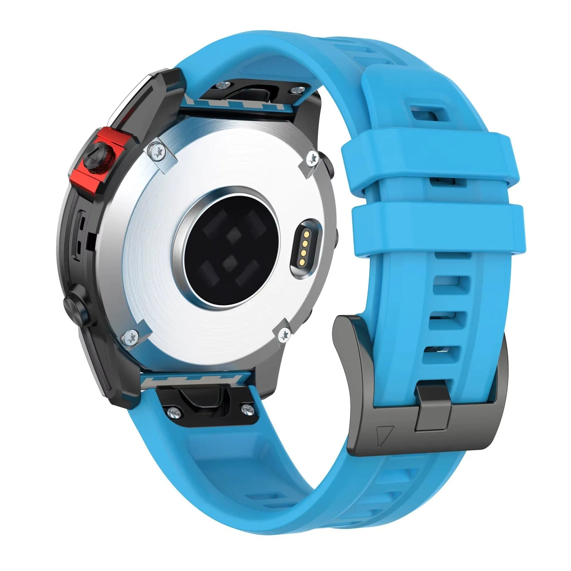 Jiaming Fenix7 quick release silicone sports watchband shown in multiple colours and sizes