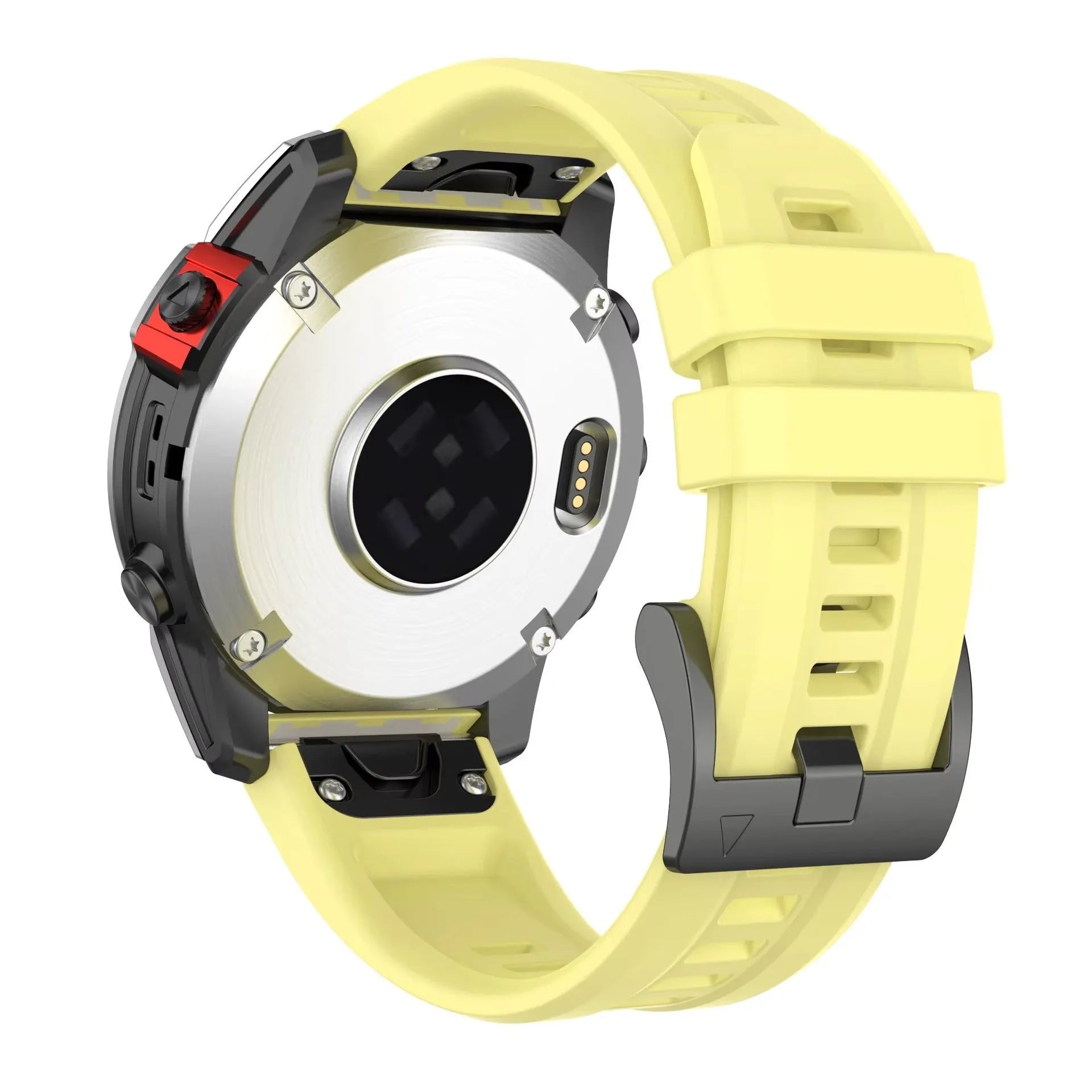 Jiaming Fenix7 quick release silicone sports watchband shown in multiple colours and sizes