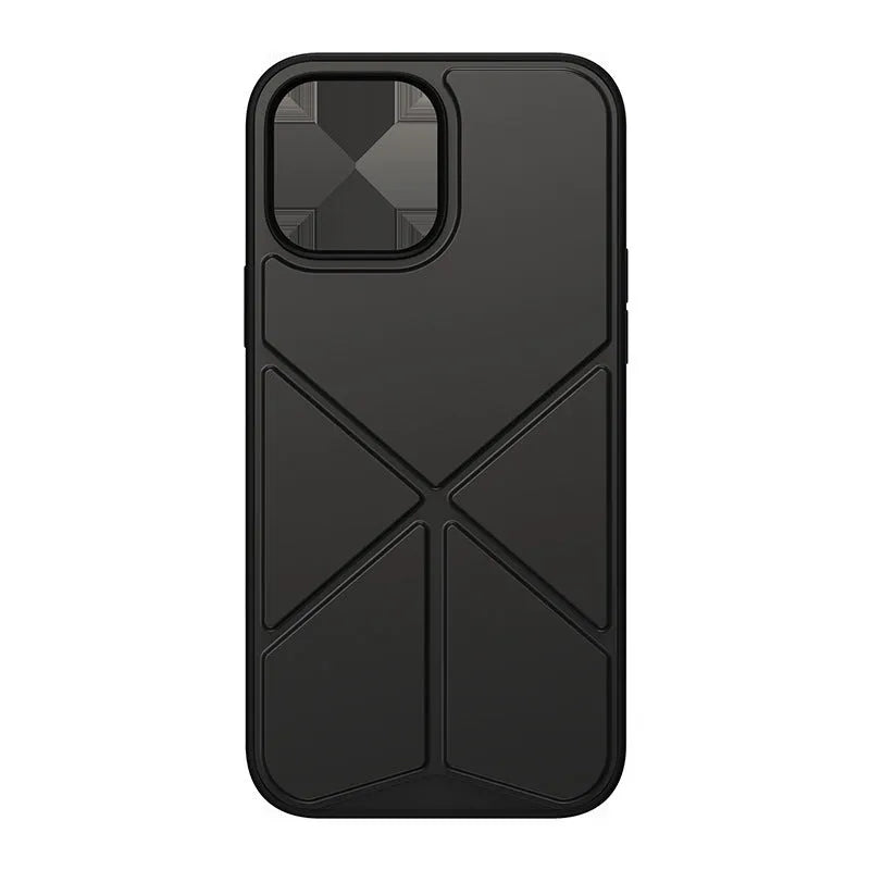 Black and blue TPU back cover phone cases for iPhone 13, 13 Pro, and 13 Pro Max.
