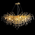 Art Deco glass chandelier pendant light round diameter 40cm for dining room or bedroom