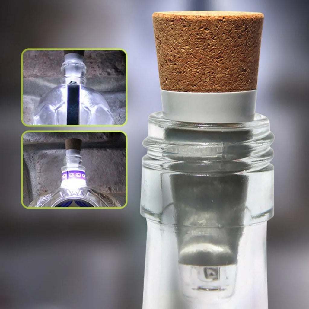 LED rechargeable luminous bottle cap cork light for holiday decoration