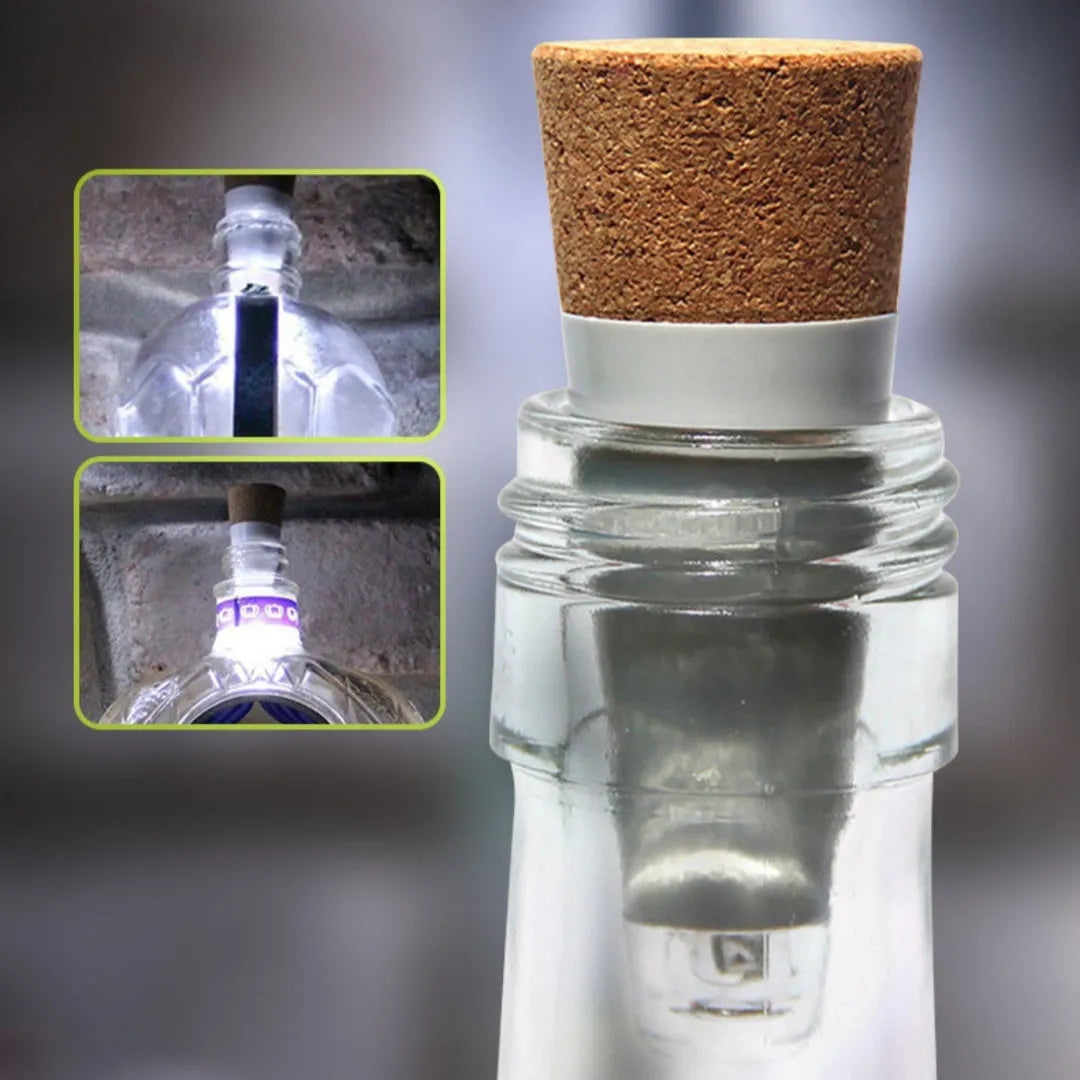 LED rechargeable luminous bottle cap cork light for holiday decoration