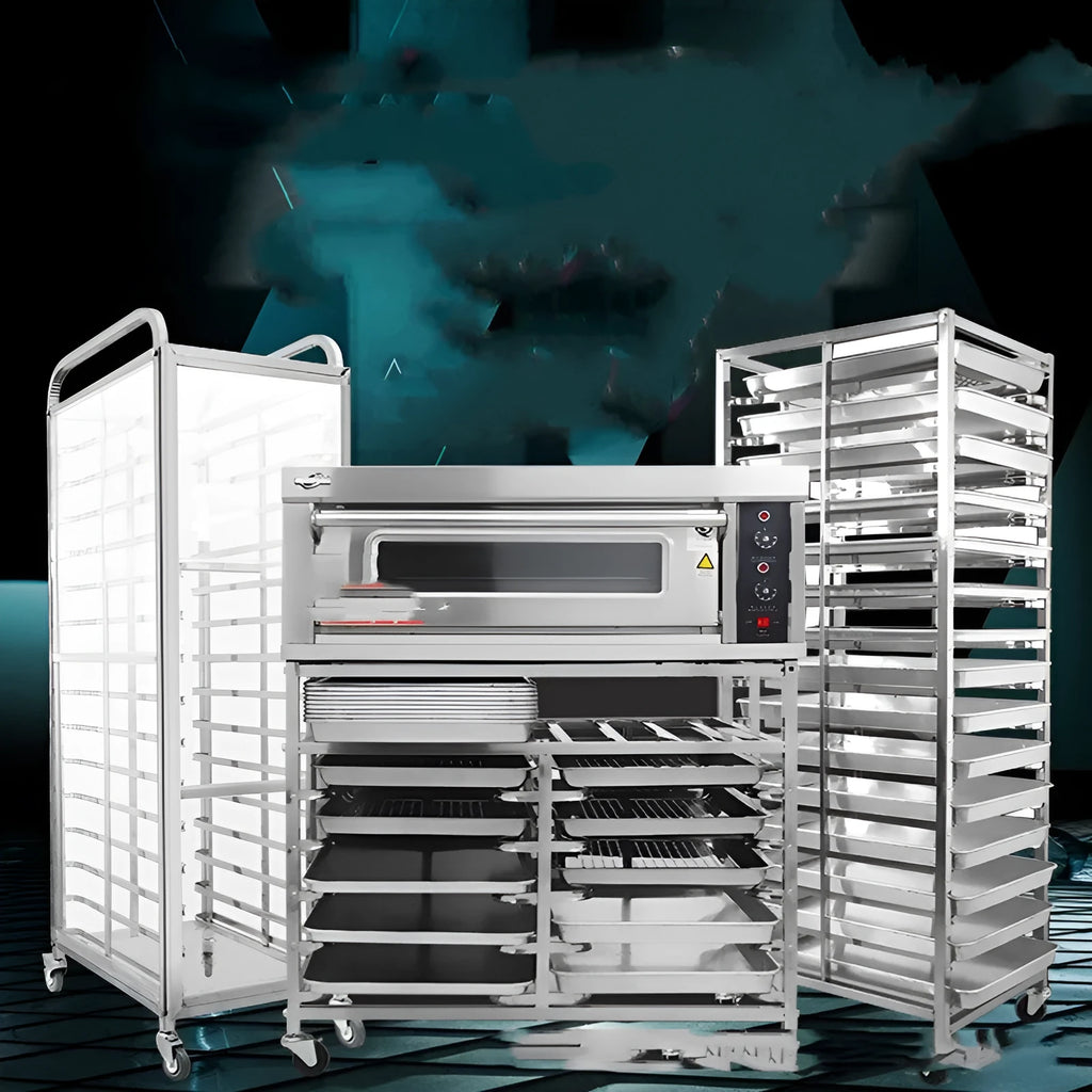 Stainless steel six-layer baking tray rack with 40x60cm frame for commercial kitchens