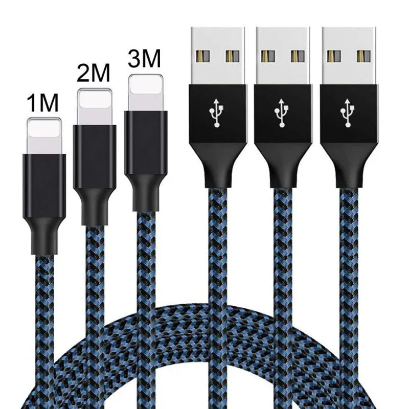 Braided Micro USB fast charging cable for Android phones in black and white.