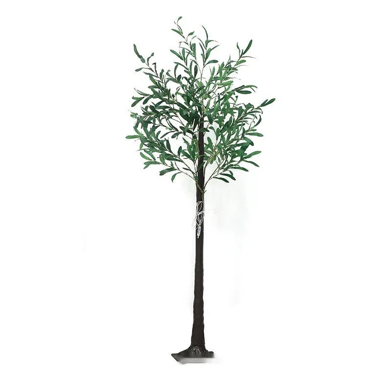 1.8m artificial olive tree with 210 warm USB lights for outdoor courtyard decoration