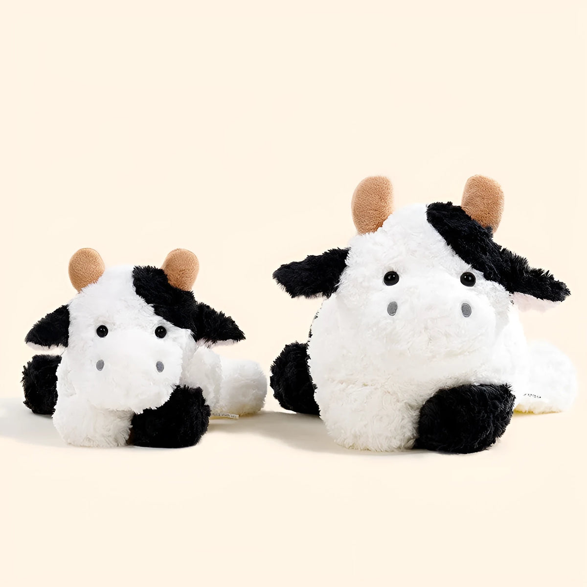 Adorkable cow calf plush toy in cow doll colour, soft cotton, 23cm height option