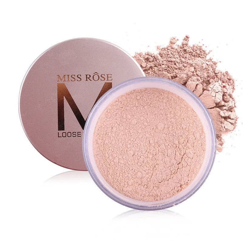 Natural colour makeup setting powder with glitter highlighter in a 12g compact