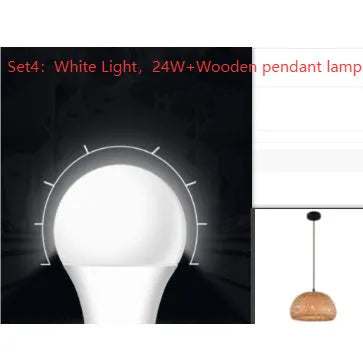 American Garden bamboo woven rattan chandelier 600mm rural style Southeast Asia lamp