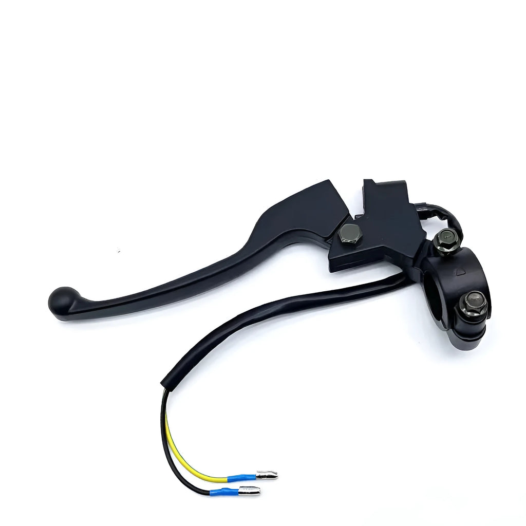 Aluminium alloy belt power off brake handle assembly with 22mm thickness showing switch connection