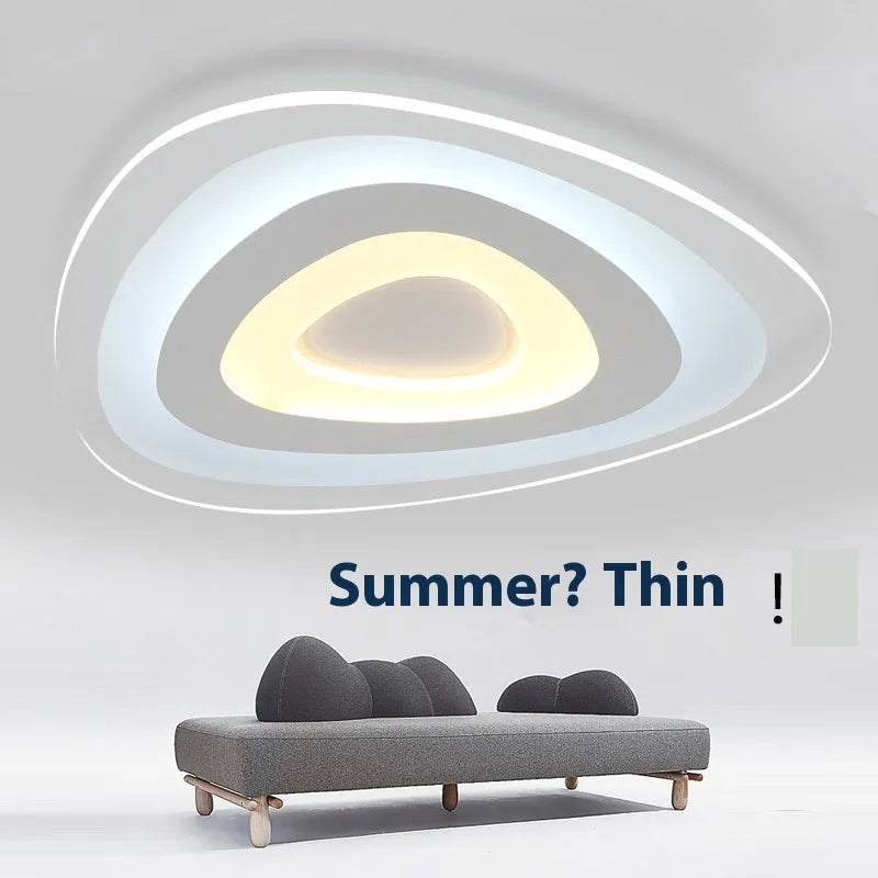 Modern simplicity triangle LED ceiling lamp for bedroom or dining room with smart control and dimmable light