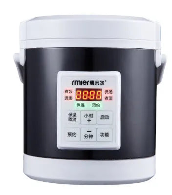 12V 24V mini rice cooker 1.6L with stainless steel shell and non-stick liner in blue for car use