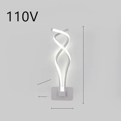 Minimalist Nordic design LED wall lamp with a silicone shade, mounted on a bedroom wall.