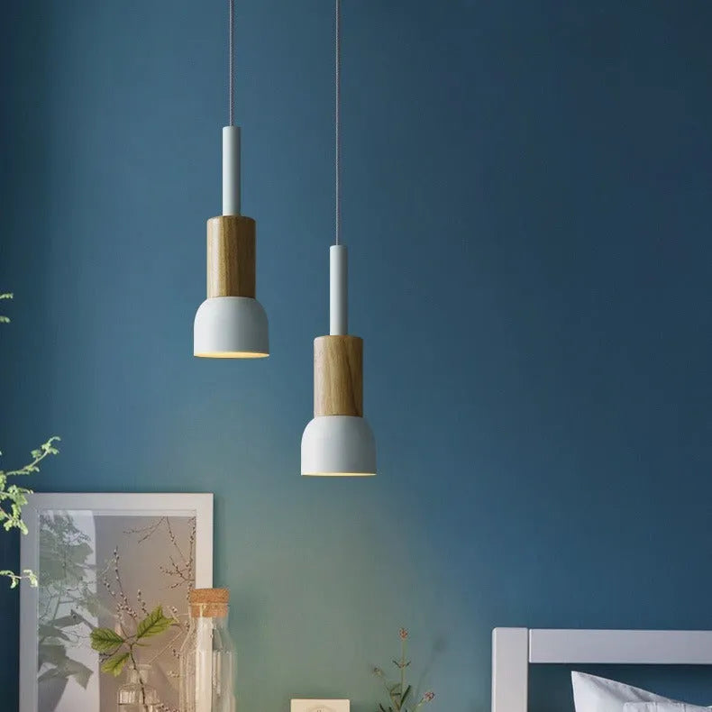 Nordic minimalist 3W warm bedside bar lamp in white on a table