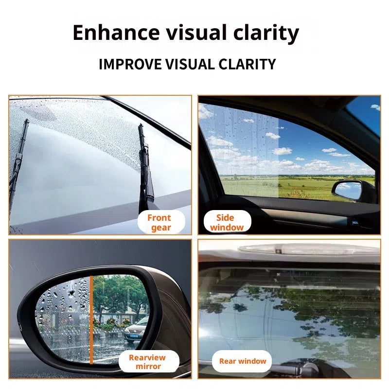 Heavy-duty car glass degreasing cleaning paste with oil film remover in 150ml bottle and cleaning brush
