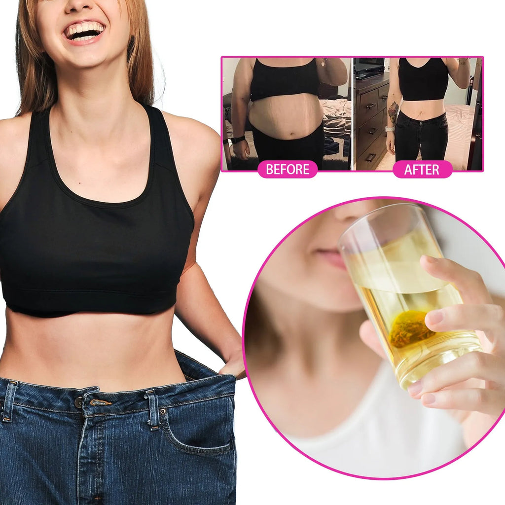 Green tea slimming body care kit with 28 pieces for belly contracting and firming