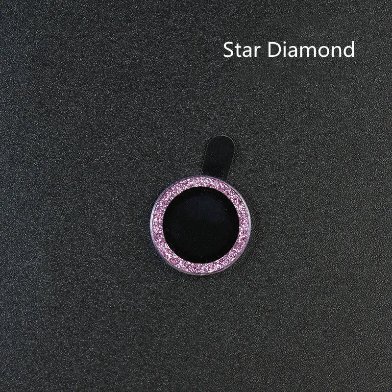 Diamond pattern tempered glass lens protector and aluminium ring for iPhone 12 and 11 models