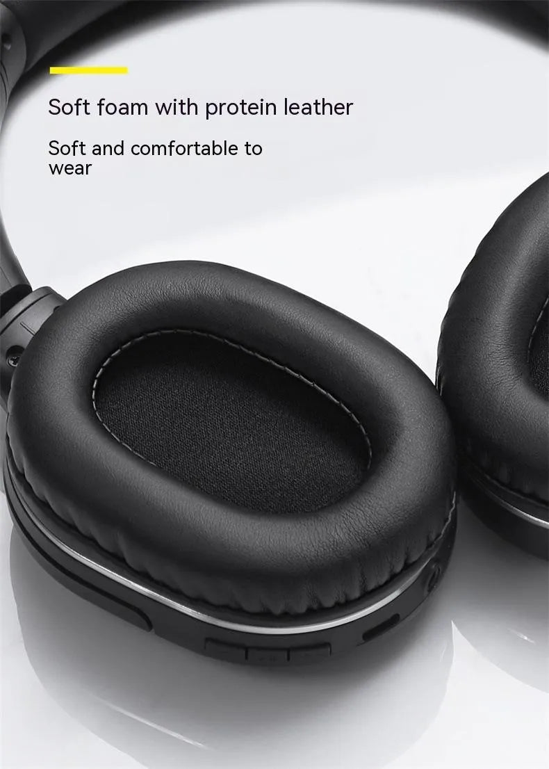 Wireless Bluetooth sports gaming headset in black and white colours with head-mounted design