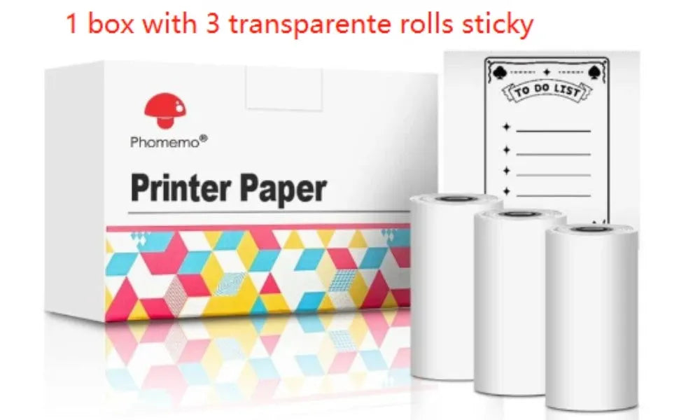 Mini portable printer with USB cable and protective rabbit ear case in pink, green or white
