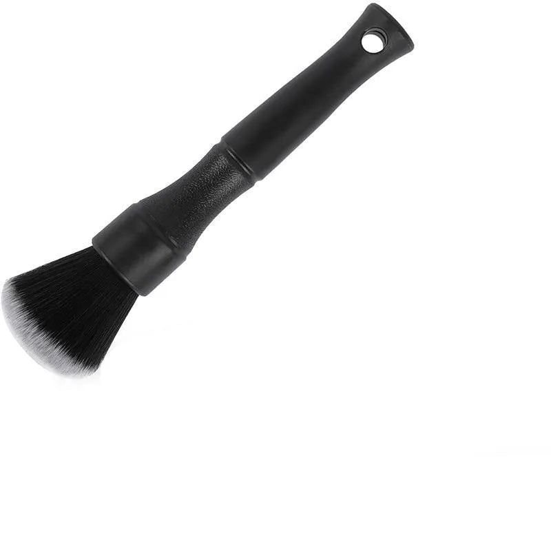 Black car detailing brush with super soft pig hair bristles shown in two sizes: 240mm and 160mm.