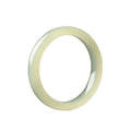 Solid ice silk jade round bar bracelet showing smooth geometric shape on a plain background
