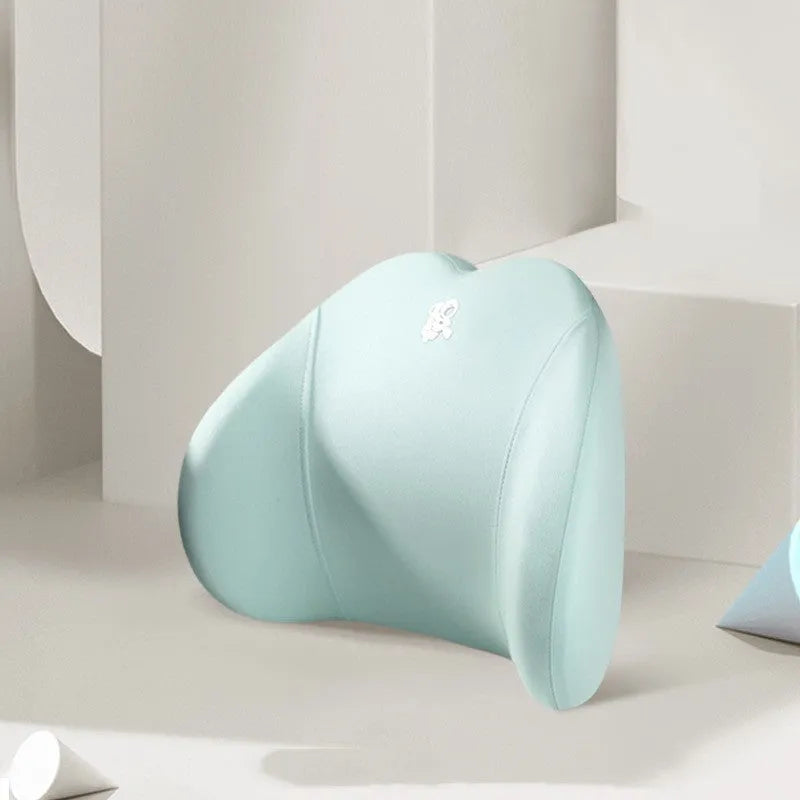 Memory foam car pillow set with cotton cover showing heart pattern design in various colour options