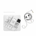 HiFi advanced earphone with interchangeable cable, 1.2m lead, blue colour, and 3.5mm plug