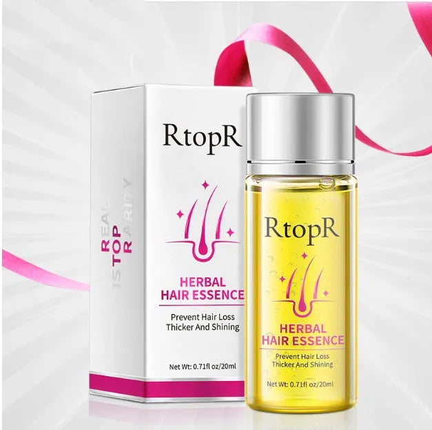 Hair growth essential oil liquid treatment 20ml bottle rose colour preventing hair loss
