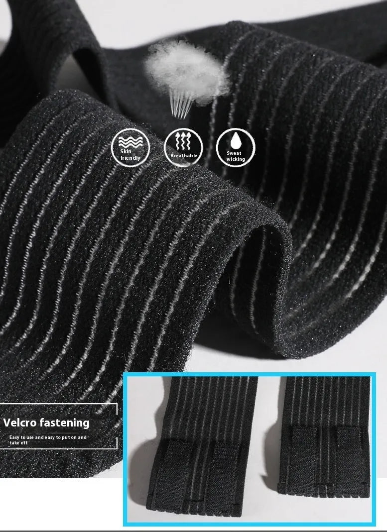 Adjustable black and khaki sports ankle support bandage for running and fitness