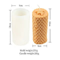 3D honeycomb silicone candle mould in white, irregular shape for DIY scented candle making