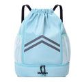 Men's reflective drawstring sports backpack in Oxford cloth for basketball and hiking