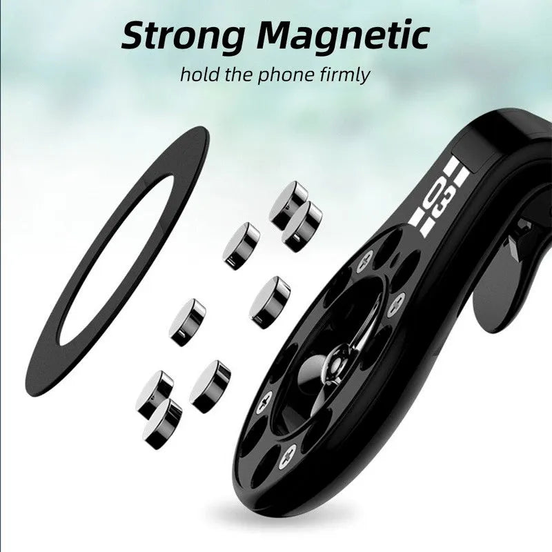 Black perfume universal air vent paddle rotation magnetic stand car phone holder with fragrant slice