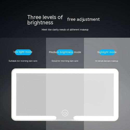 24cm automotive dimmable LED makeup mirror mounted on a car sun visor.