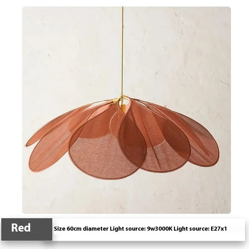 Bohemian-style cloth hanging lamp with log wind design in a choice of colours and sizes.