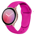 Galaxy Watch Active 2 silicone sports strap in multiple colours showing reverse buckle design