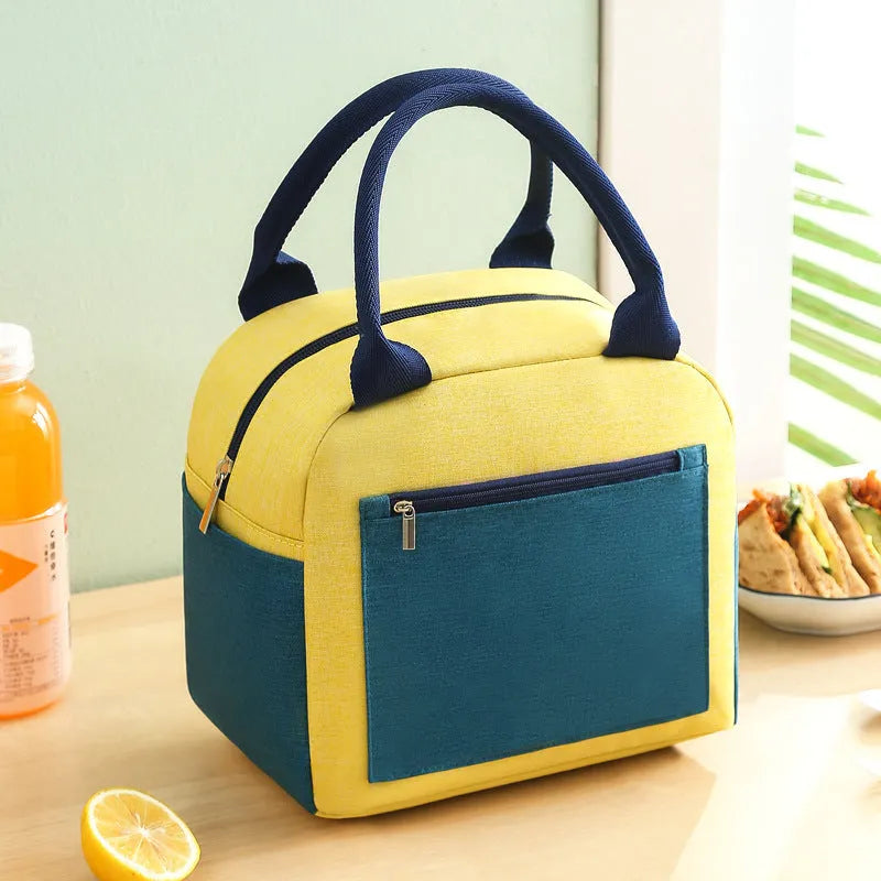 Aluminium foil lunch insulation bag in Oxford cloth with colour options for travel food transport