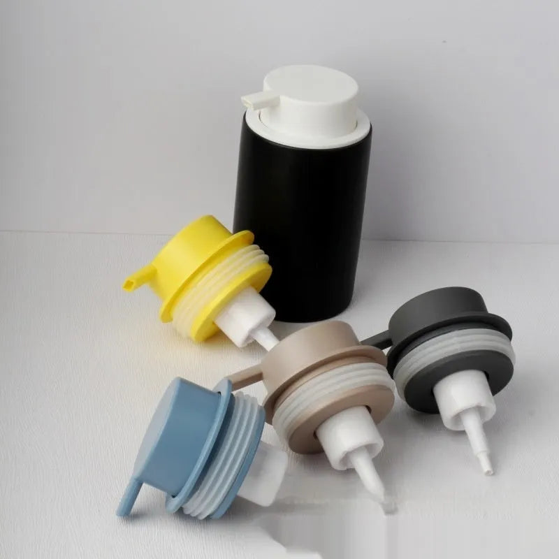 ABS plastic hand-push foam pump for facial cleanser in metallic finishes