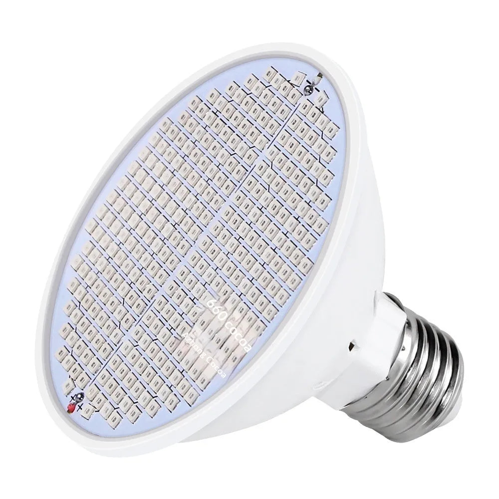 Red-blue spectrum plant growth fill light with 200 LED beads in PC shell