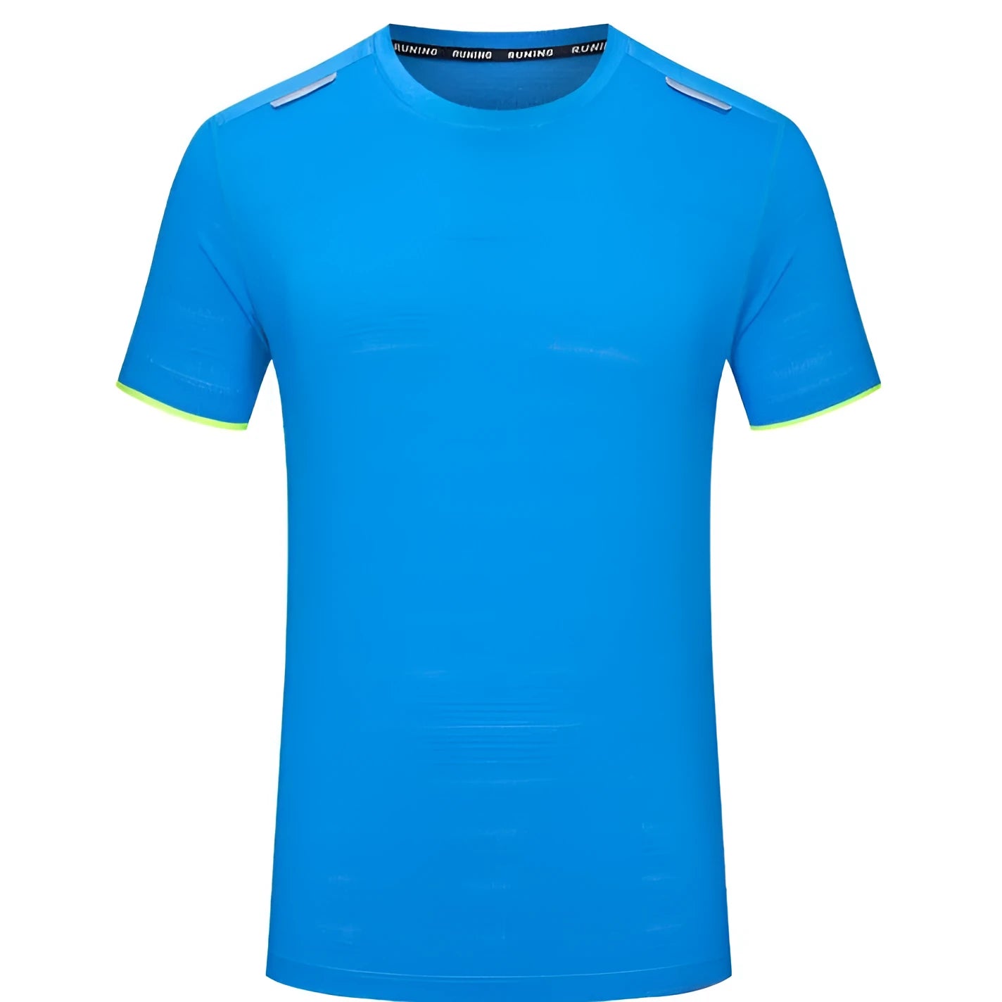 Man's loose fit ice silk t-shirt in solid colour on hanger, showing lightweight summer workwear fabric.