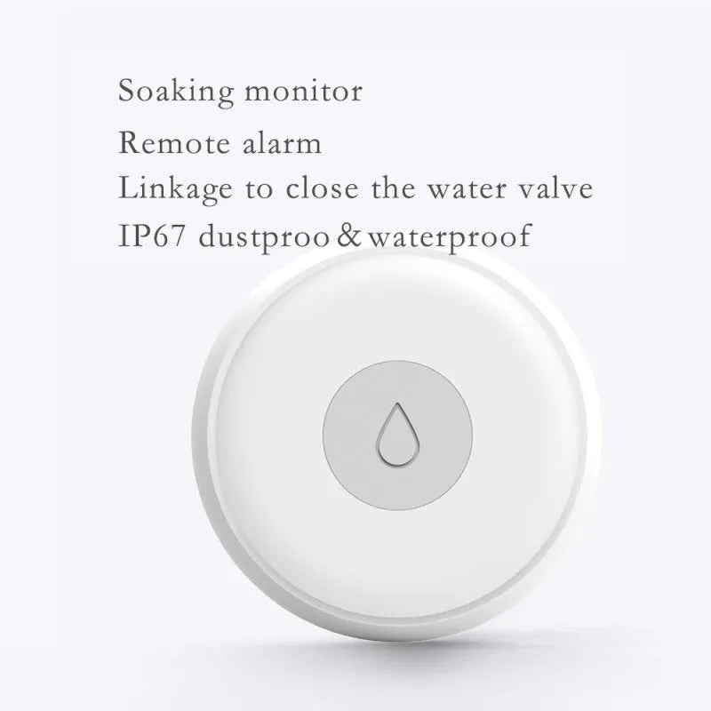 Smart water leak detection alarm with wireless ZIGBEE connectivity and multiple notification methods