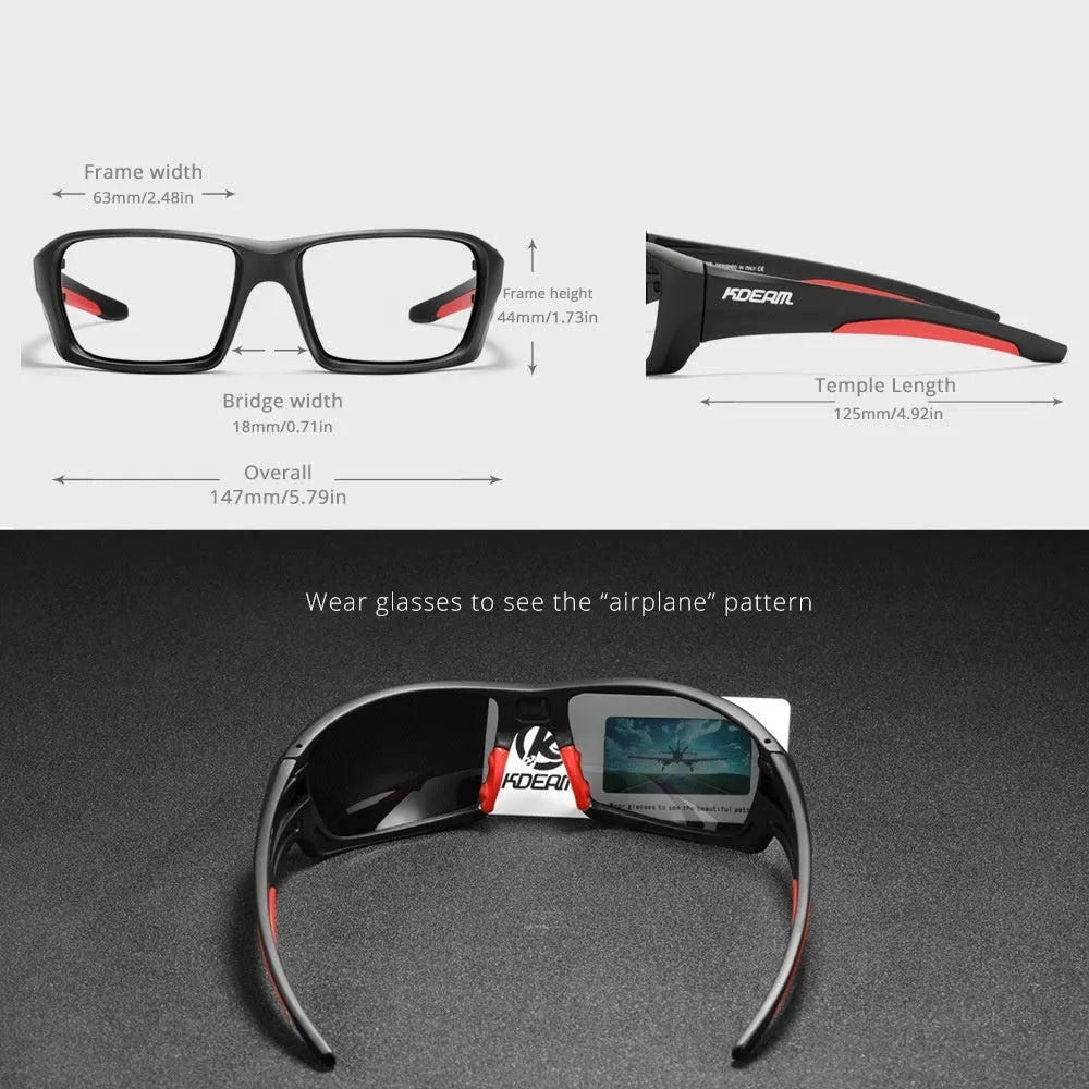 Ultralight polarised sports sunglasses with TR90 frame and silicone nose pads in multiple colour options.